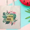 Tote bag Personnalisable - Flamant rose - 100% coton naturel