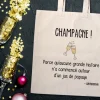 Tote bag Personnalisable - Champagne party - 100% coton naturel