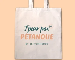 Tote bag personnalisable - J'peux pas j'ai pétanque