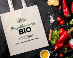 Tote Bag Personnalisable - Mes petites courses - 100% coton naturel