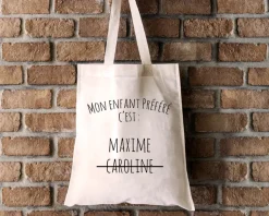 Tote bag Personnalisable - Mon enfant préféré - 100% coton naturel