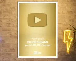 Trophée YouTube personnalisé