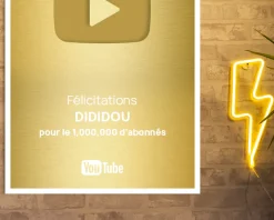 Trophée YouTube personnalisé