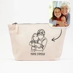 Trousse brodée personnalisée - Photo