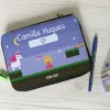 Trousse d'école avec fournitures - Collection Jeux Vidéo Retro - Version Fille