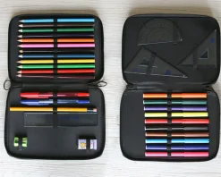 Trousse d'école avec fournitures - Collection Jeux Vidéo Retro - Version Fille