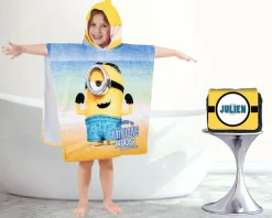 Trousse de toilette personnalisée et sa cape de bain Minions