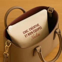 Trousse en coton personnalisée - Message