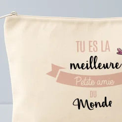 Trousse en coton personnalisée - Tu es la meilleure