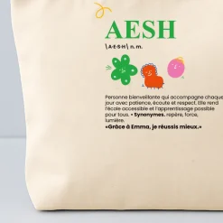 Trousse en coton personnalisée - Définition ATSEM/AESH