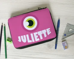 Trousse monstre rose avec fournitures