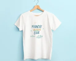 T-Shirt femme personnalisé : Fiancée la plus...