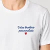 T-shirt homme personnalisé brodé - Coeur