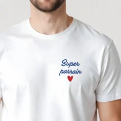 T-shirt homme personnalisé brodé - Coeur