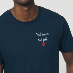 T-shirt homme personnalisé brodé - Coeur