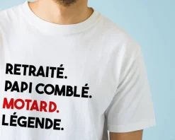 T-shirt homme personnalisé - Message Moto