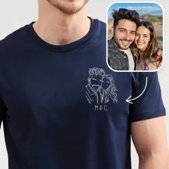 T-shirt homme personnalisé brodé - Photo