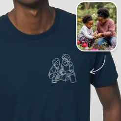T-shirt homme personnalisé brodé - Photo