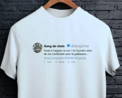T-shirt homme personnalisé photo - Tweet