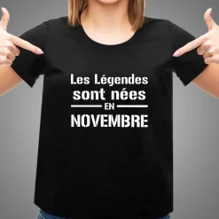 T-shirt noir personnalisé - Légendes