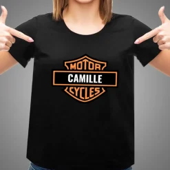 T-shirt noir personnalisé - Biker