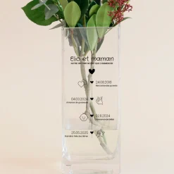 Vase cubique personnalisé - Ligne de Vie