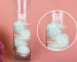 Vase personnalisé anniversaire de mariage - Noces