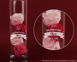 Vase personnalisé anniversaire - Bougies