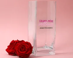 Vase personnalisé cubique - Grand mère-veilleuse