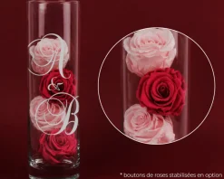 Vase personnalisé cylindrique - Initiales