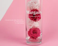 Vase personnalisé cylindrique - Prénom