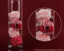 Vase personnalisé cylindrique - Mamie