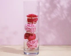 Vase personnalisé cylindrique - Texte
