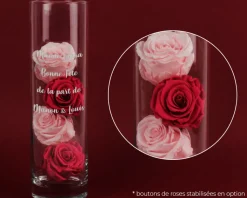 Vase personnalisé cylindrique - Texte