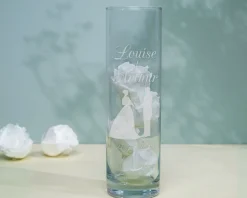 Vase personnalisé cylindrique - Mariage