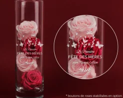 Vase personnalisé cylindrique - Première Fête des Mères