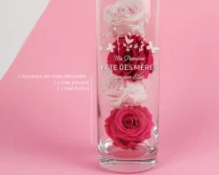 Vase personnalisé cylindrique - Première Fête des Mères