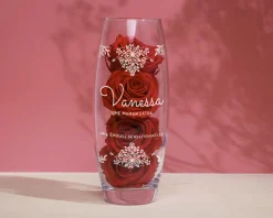 Vase personnalisé ovale - Fleurs
