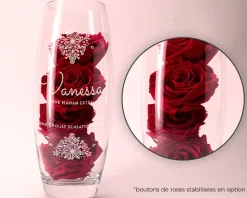 Vase personnalisé ovale - Fleurs