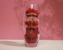 Vase personnalisé ovale - Je t'aime