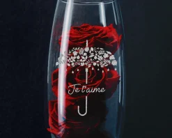 Vase personnalisé ovale - Je t'aime