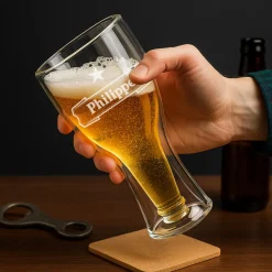 Verre à bière bouteille personnalisé - Prénom