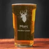 Verre à bière personnalisé prénom- Cerf
