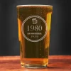Verre à bière personnalisé anniversaire - Année de naissance