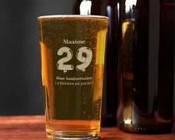 Verre à bière personnalisé anniversaire - Ballons
