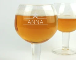 Verre à bière personnalisé ballon - Prénom