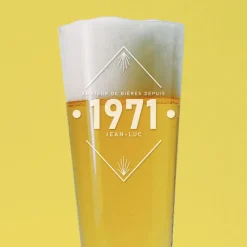 Verre à bière personnalisé flûte - Anniversaire