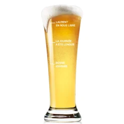 Verre à bière personnalisé flûte - Graduation