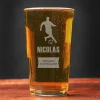 Verre à bière personnalisé prénom - Foot