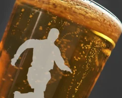 Verre à bière personnalisé prénom - Foot